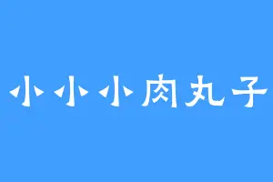 小小小肉丸子