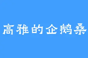 高雅的企鹅桑