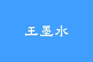王墨水