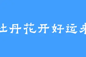 牡丹花开好运来