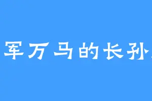 千军万马的长孙晟