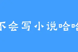 不会写小说哈哈