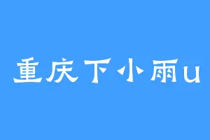 重庆下小雨u