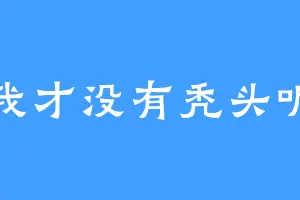 我才没有秃头呢