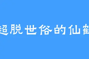 超脱世俗的仙鹤