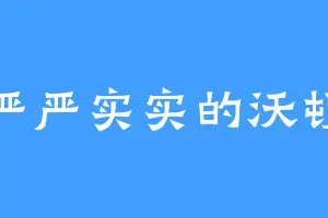 严严实实的沃顿