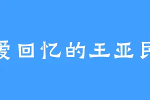 爱回忆的王亚民