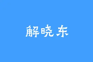 解晓东