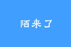 陌来了