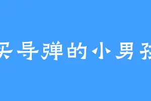 买导弹的小男孩