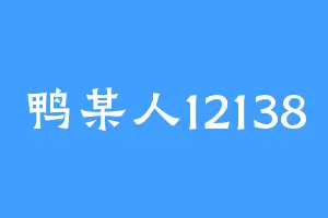 鸭某人12138