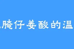 爱吃腌仔姜酸的温公子
