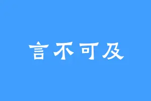 言不可及