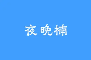 夜晚楠