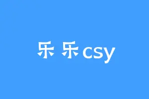 乐乐csy