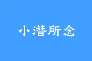 小潜所念