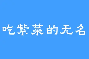 爱吃紫菜的无名氏
