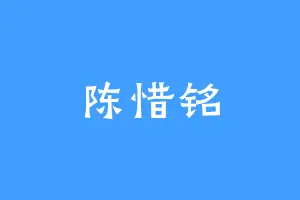 陈惜铭