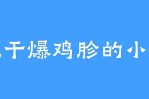 爱吃干爆鸡胗的小烨子