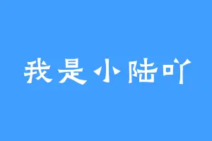 我是小陆吖