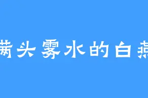 满头雾水的白燕