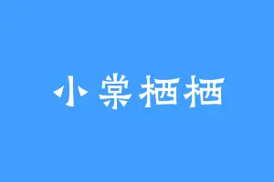 小棠栖栖