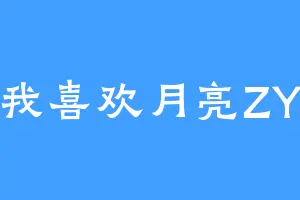 我喜欢月亮ZY