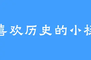 喜欢历史的小杨