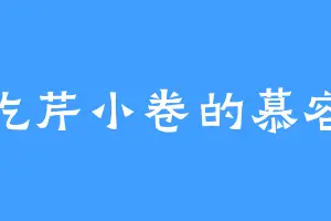 爱吃芹小卷的慕容北
