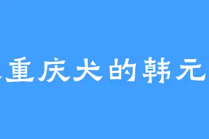喜欢重庆犬的韩元宁道