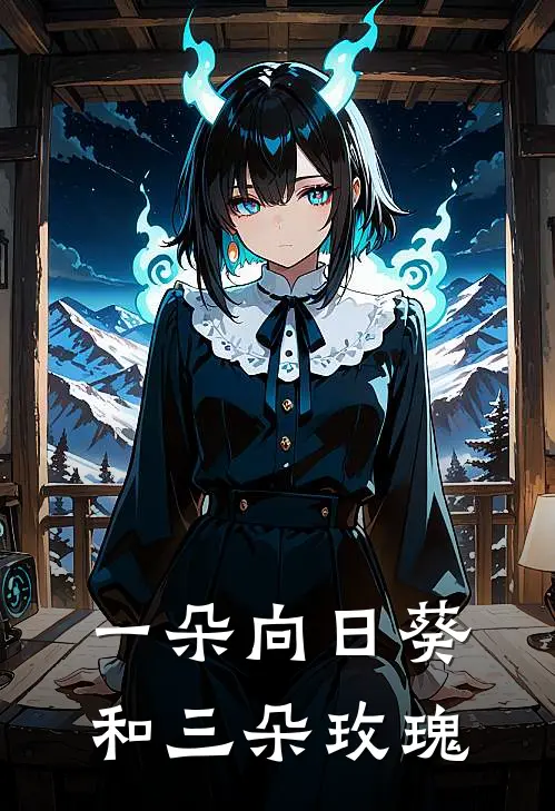 一朵向日葵和三朵玫瑰