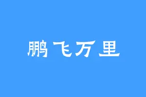 鹏飞万里