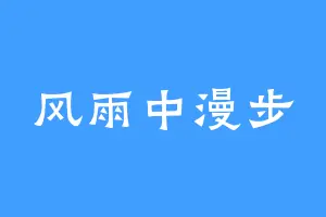 风雨中漫步